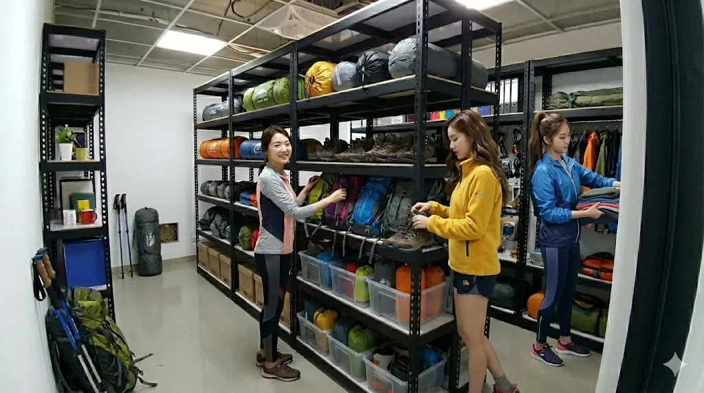 AI 優化情境示意：店面多人瀏覽商品架，多組貨架供顧客瀏覽，規劃時留出走道並讓補貨路線保持順暢。